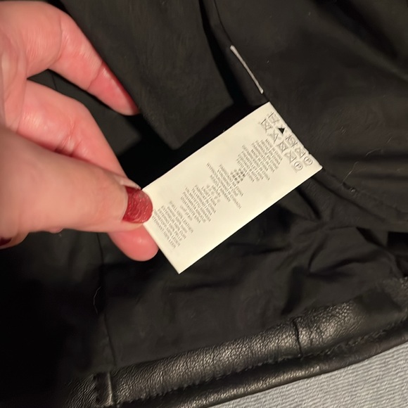 NWOT Michael Kors Black Moto Leather Jacket Medium - Picture 3 of 8